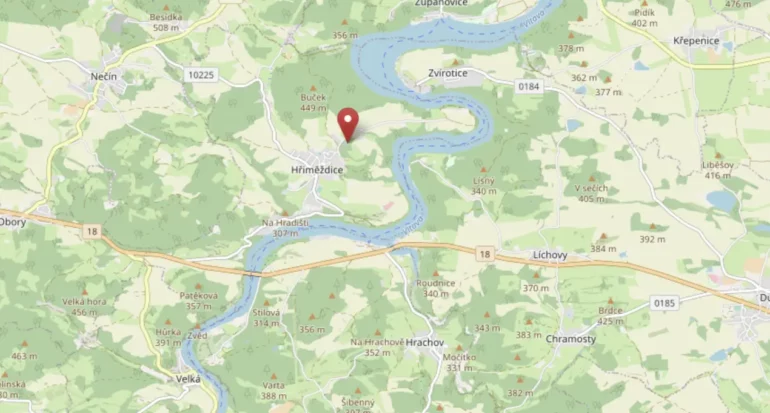 Hříměždice - Mapa od přispěvatelů OpenStreetMap.org