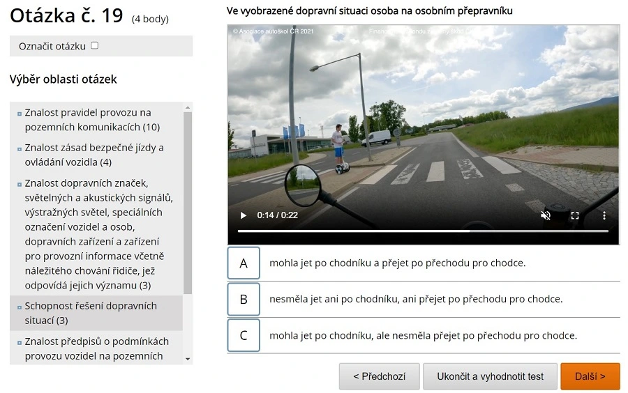 Ukázka teoretického testu
