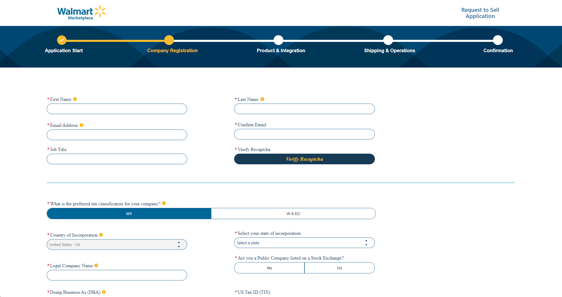 walmart marketplace application status