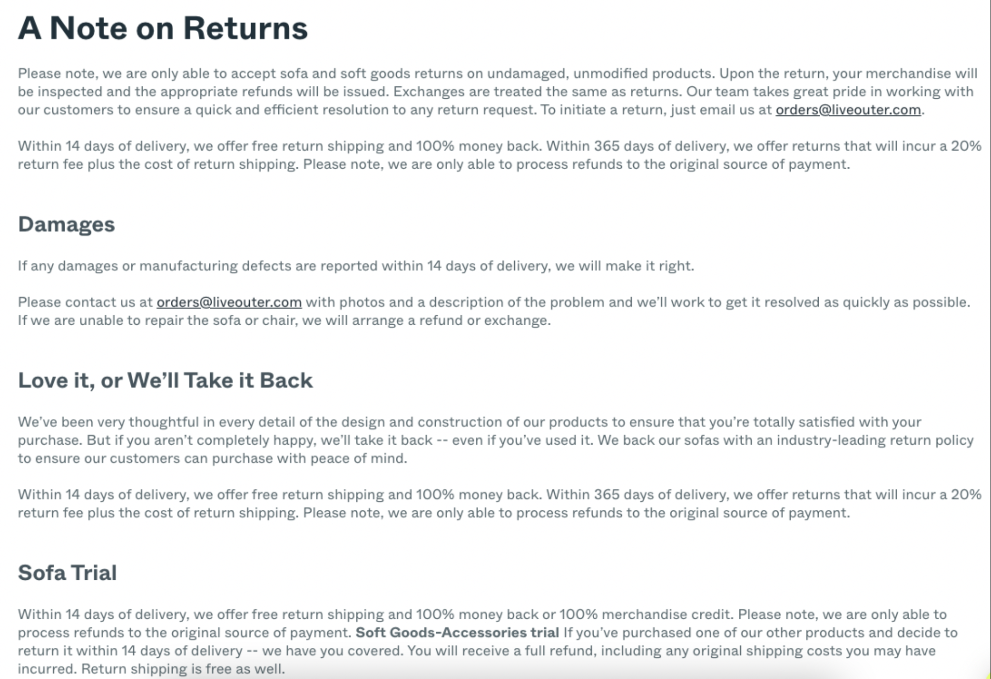 Return Policies