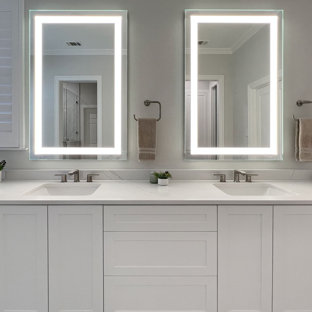 Large Custom LED Mirrors for Bathroom