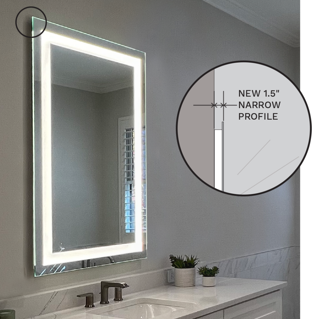 Realistic round and square mirrors in frames with light reflection. Mo By  Tartila