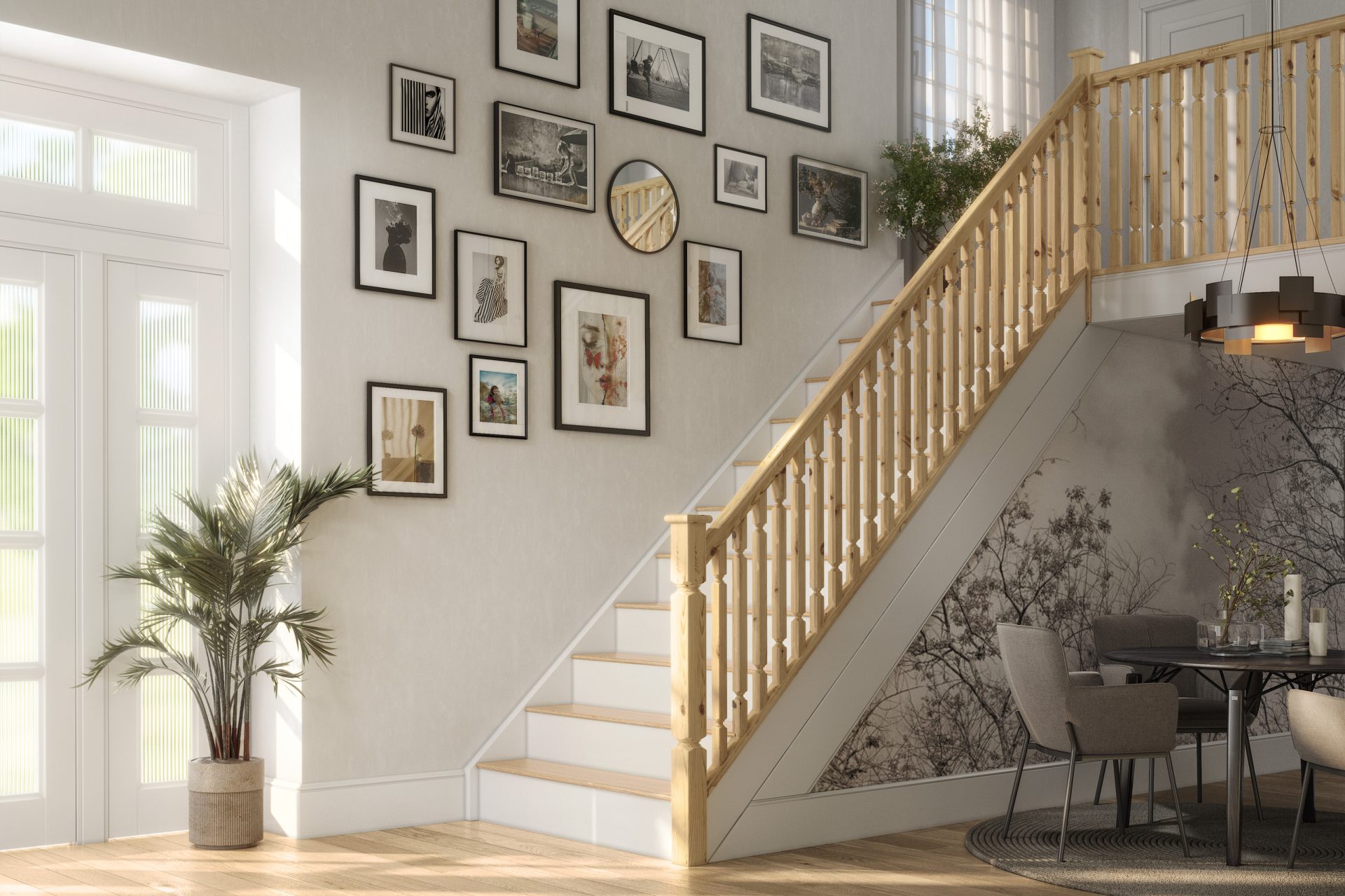 Regency Plain Square Stair & Landing Balustrade Kit
