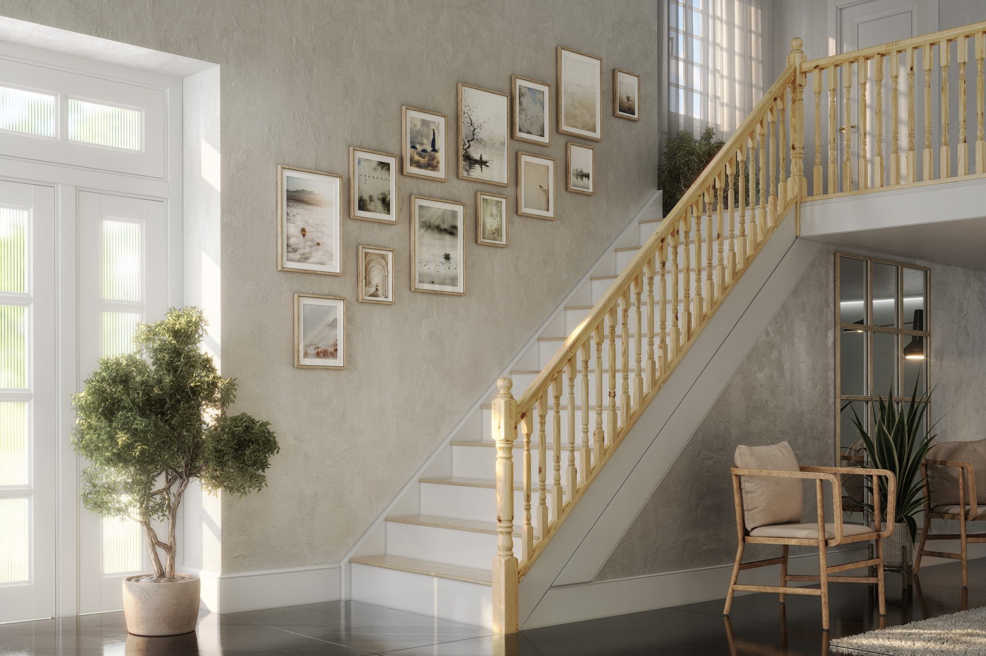 Classic Rolling Pin Stair & Landing Balustrade Kit