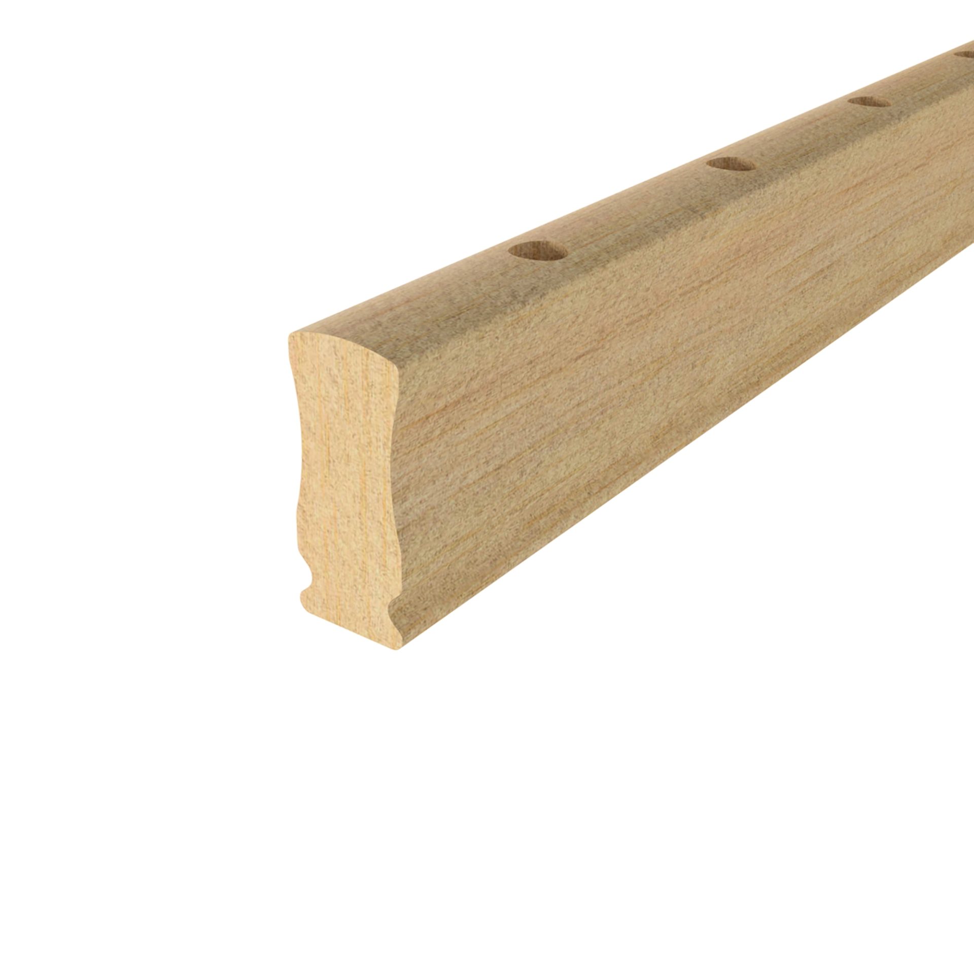 Pre-Drilled Decking Rail for Black Spindles