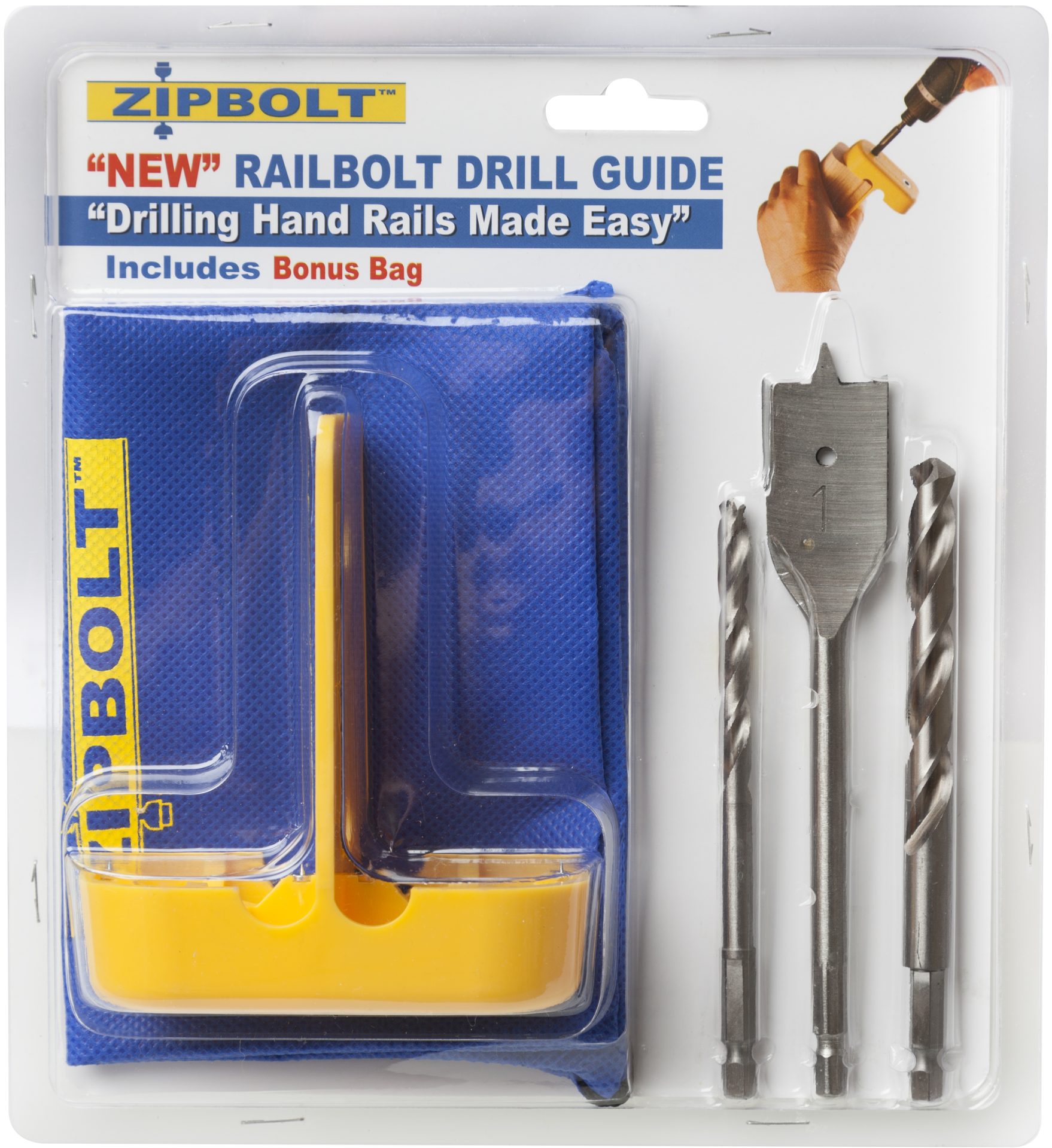 Zipbolt Rail Bolt Drill Guide for Handrail Fixings