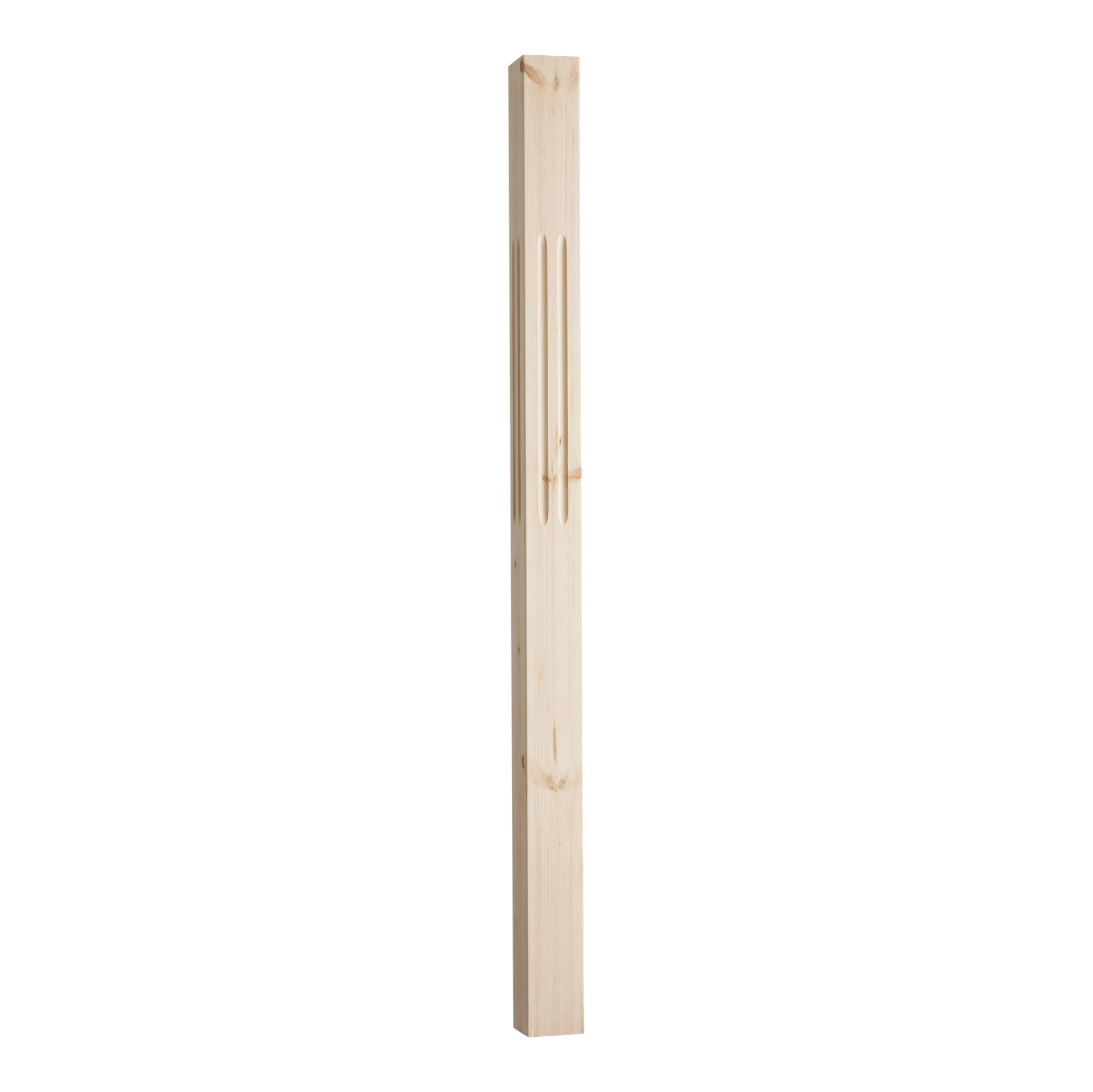 90mm Square Double Fluted Newel Post 1500mm