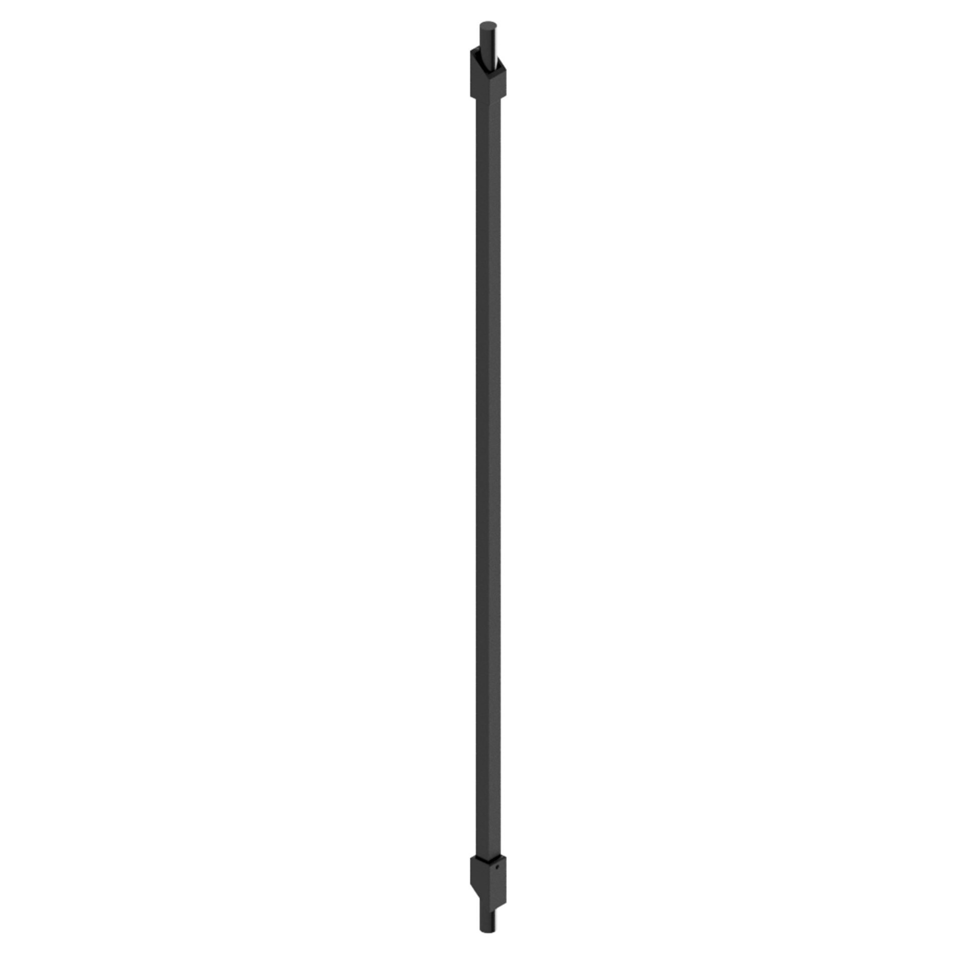 Contemporary Black Iron Square Stair Spindle 3 Pack