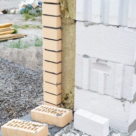 Brick Wall with Mineral Wool Insulation