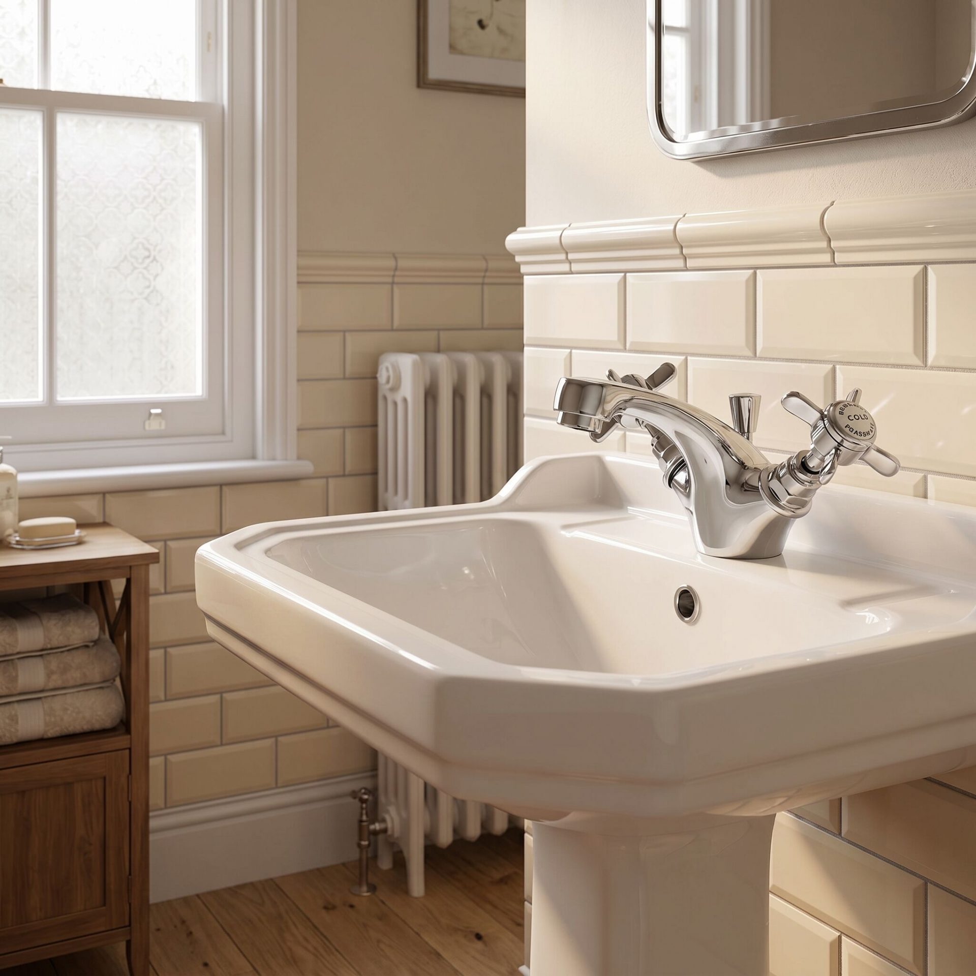 Nuie Beaumont Traditional Mono Basin Mixer with Pop-Up Waste – Chrome