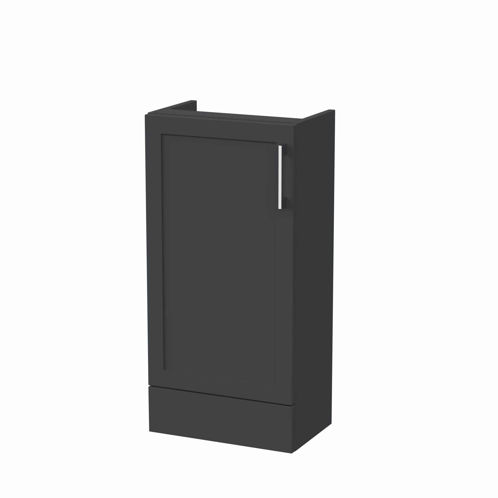 Nuie Lux Fable 400mm 1 Door Slim Floorstanding Base Unit – Soft Black