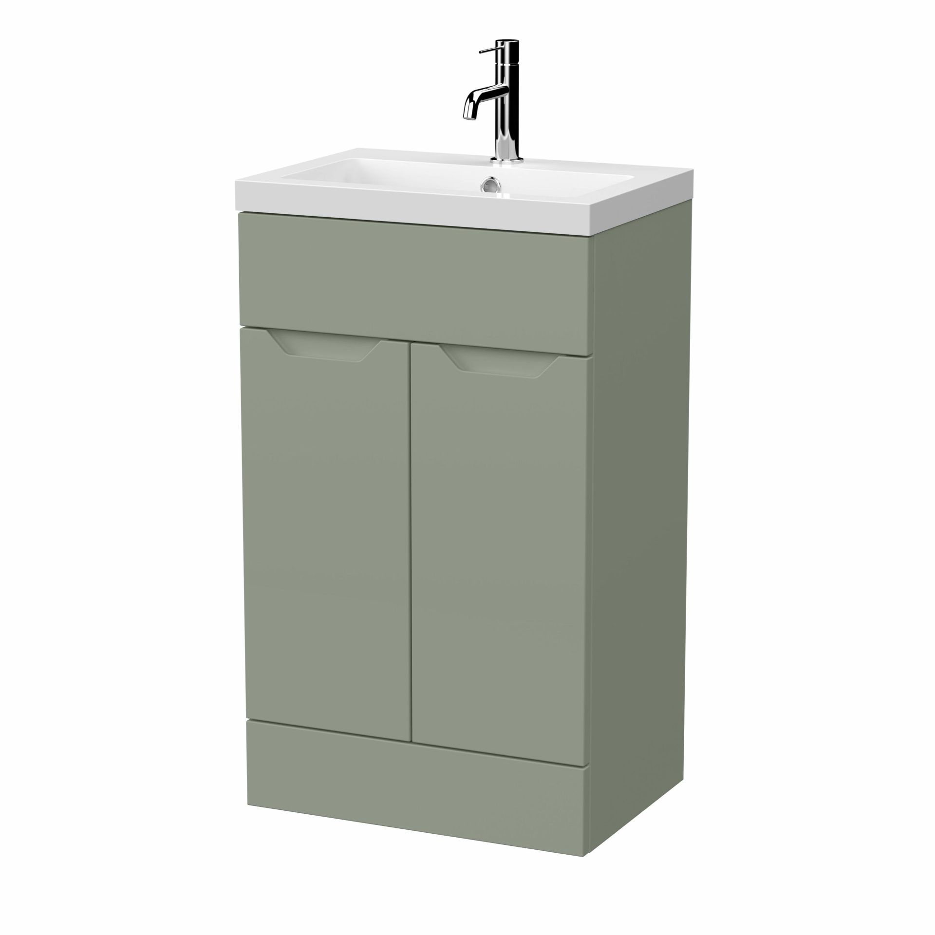 Nuie Lux Loave 500mm 2 Door Standard Floorstanding Unit – Fern Green