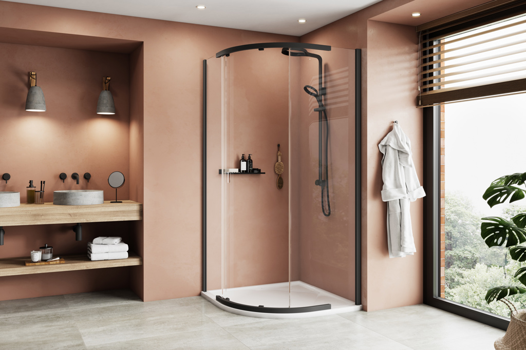 Kudos Pinnacle8 Quadrant Shower Enclosure – Matt Black