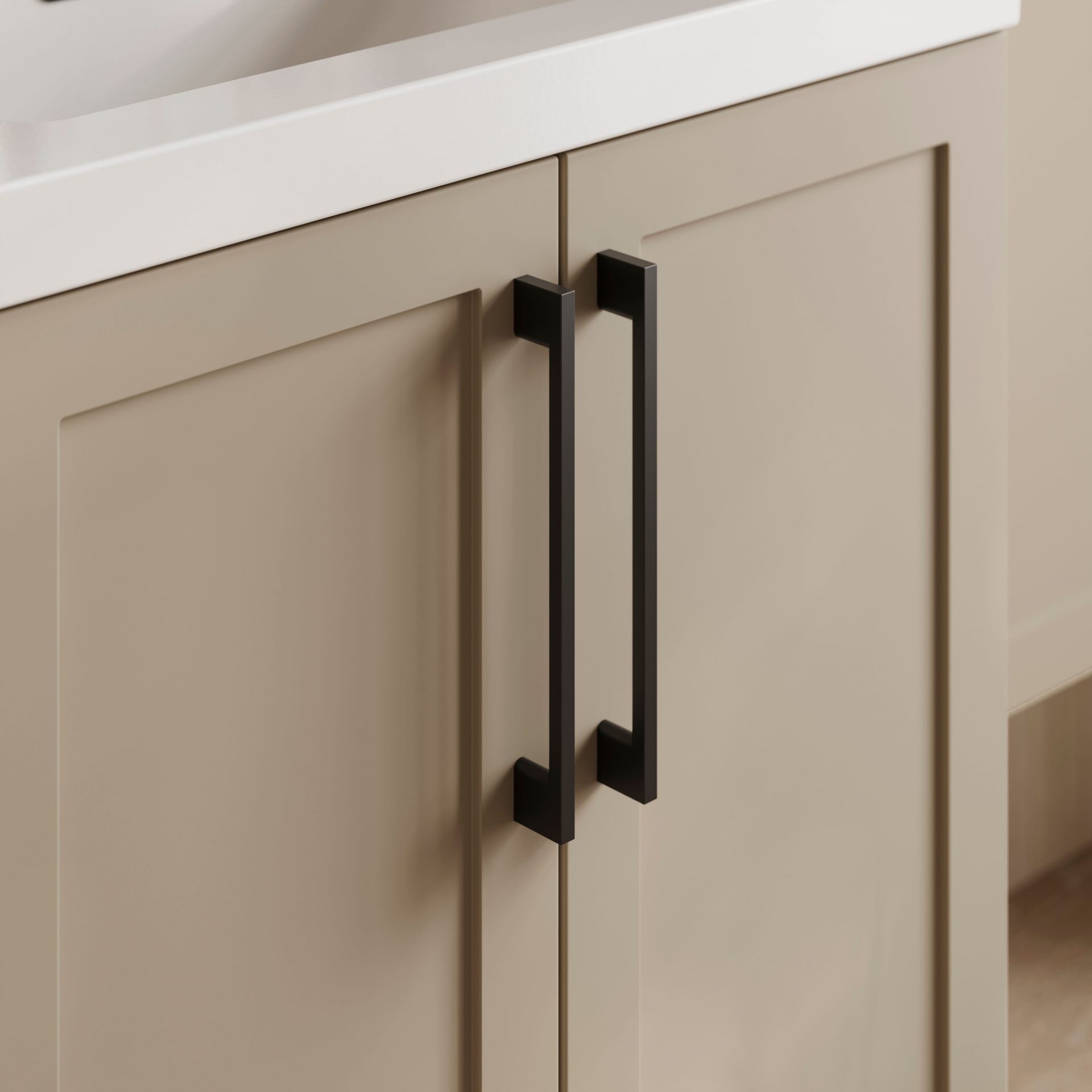 Nuie Lux Larck 800mm 2 Door Floorstanding Vanity Unit – Pebble Grey