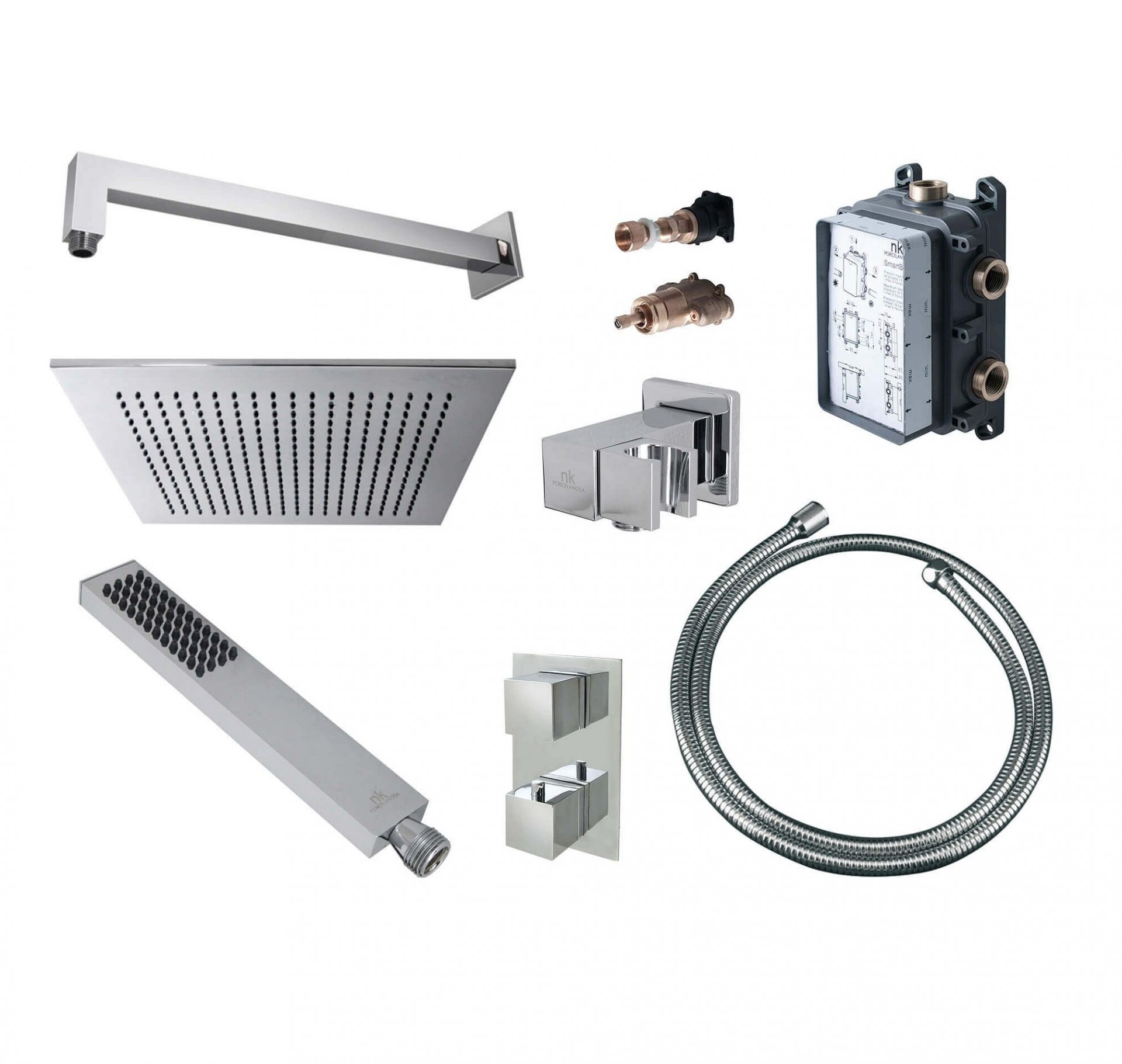 Porcelanosa Noken Square Shower Package – Chrome