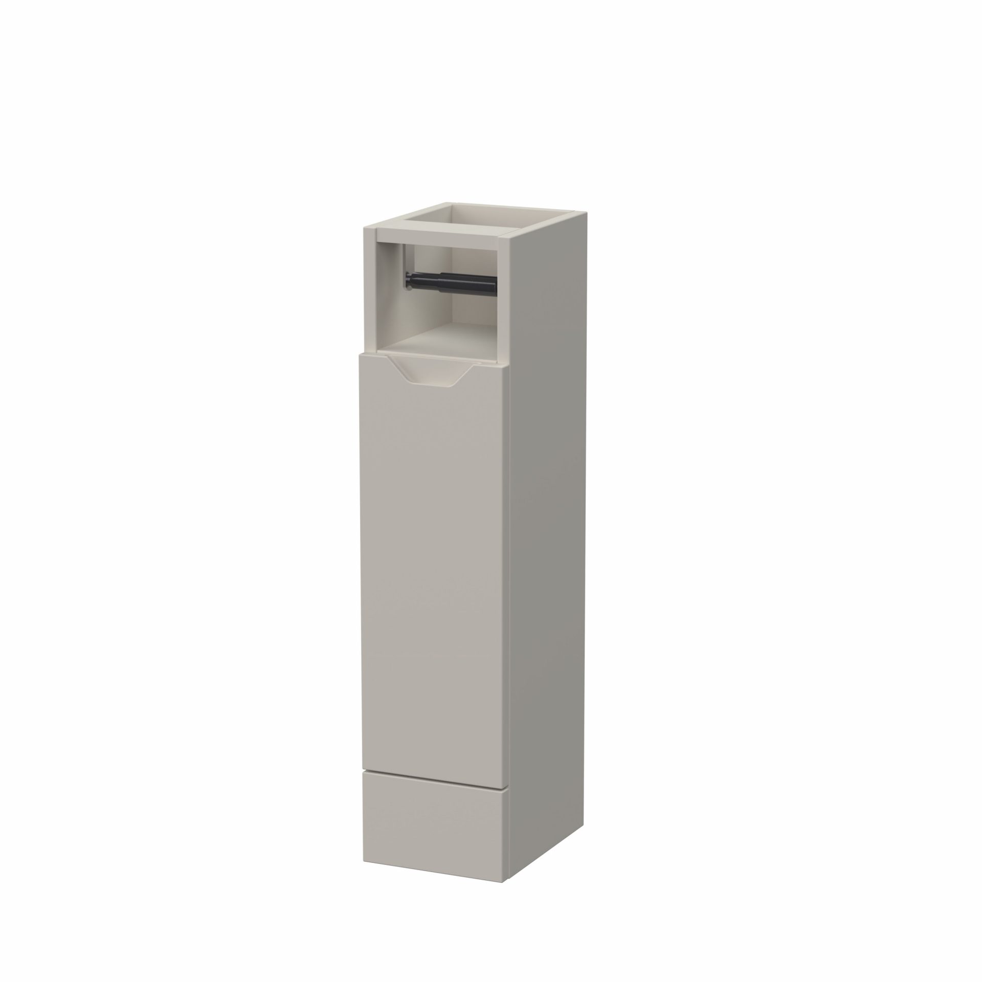 Nuie Lux Loave 200mm Slim Floorstanding Toilet Roll Unit – Pebble Grey