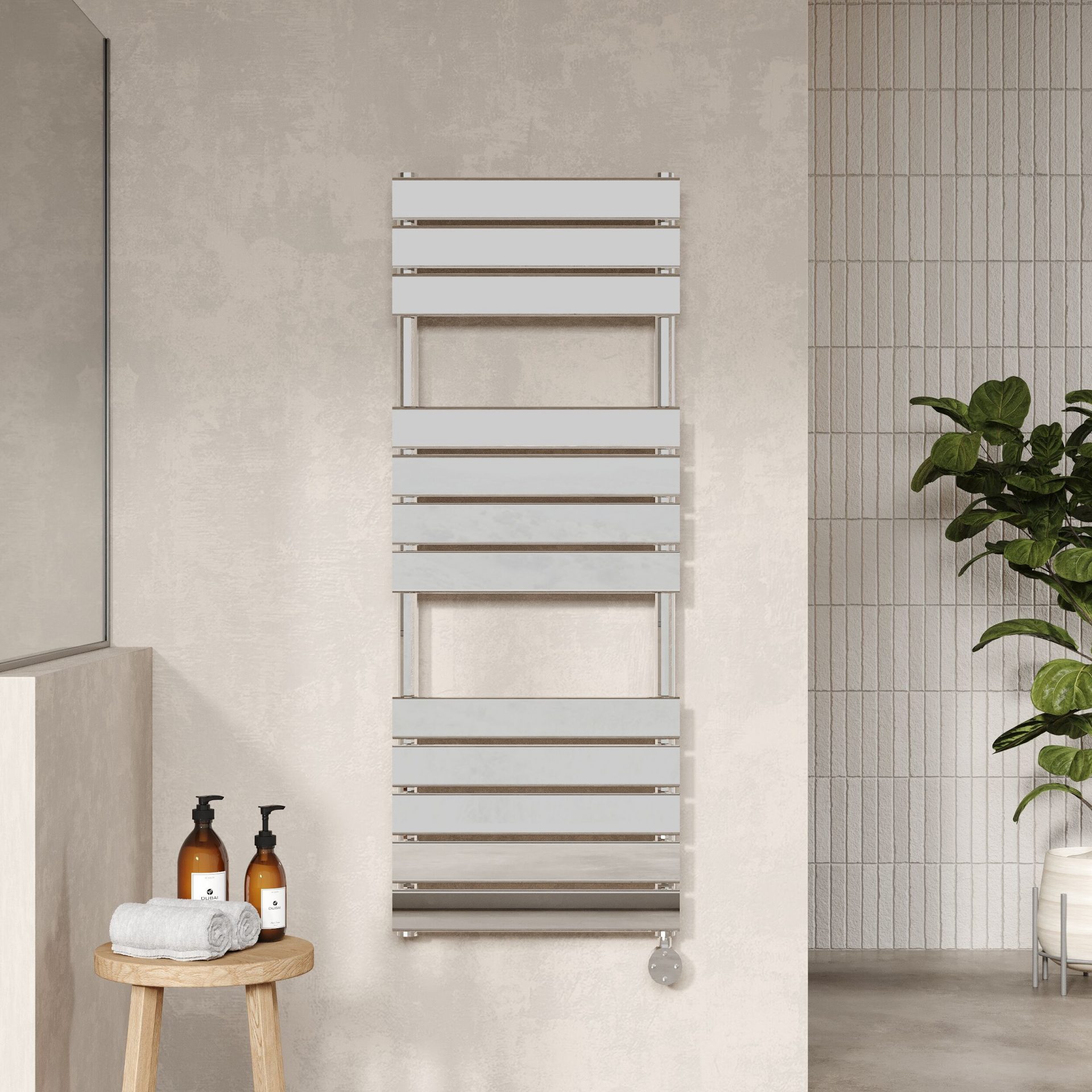 Nuie Vertical Electric Heated Towel Rail – Chrome