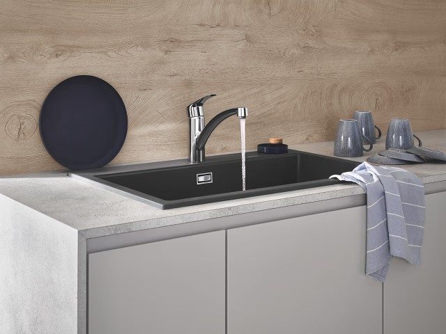 Grohe Eurosmart Kitchen Tap – Low Spout – Chrome