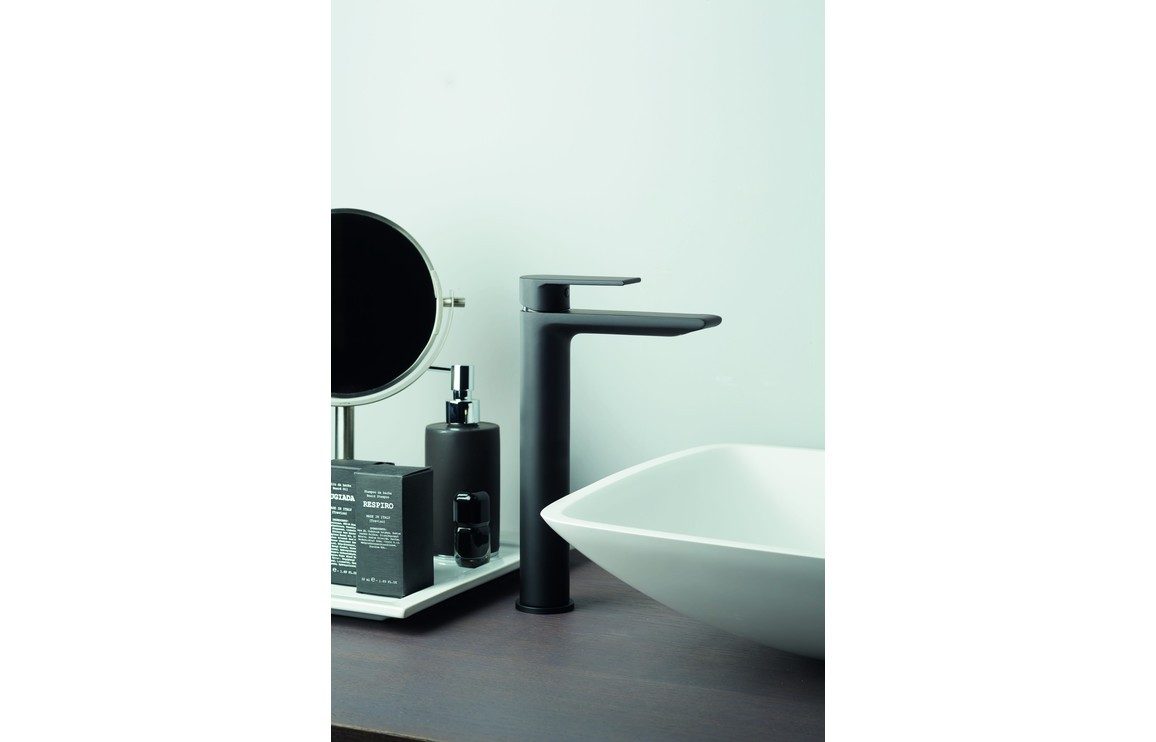 Vema Timea Tall Basin Mixer – Matt Black