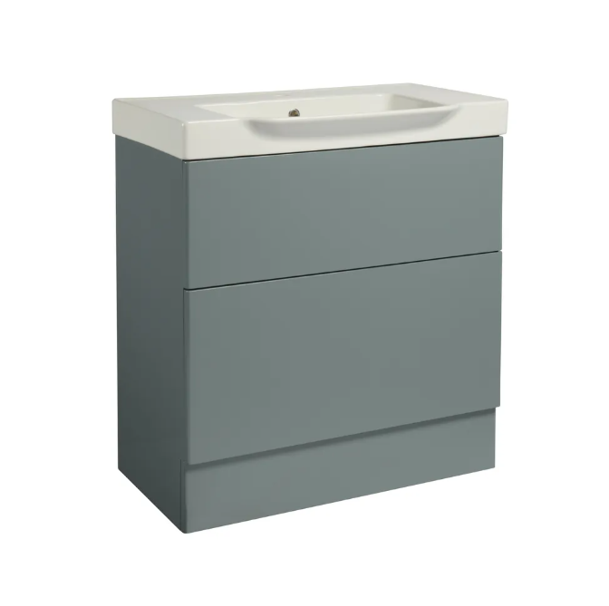 Roper Rhodes Academy 800mm 2 Drawer Freestanding Unit & Basin – Gloss Agave