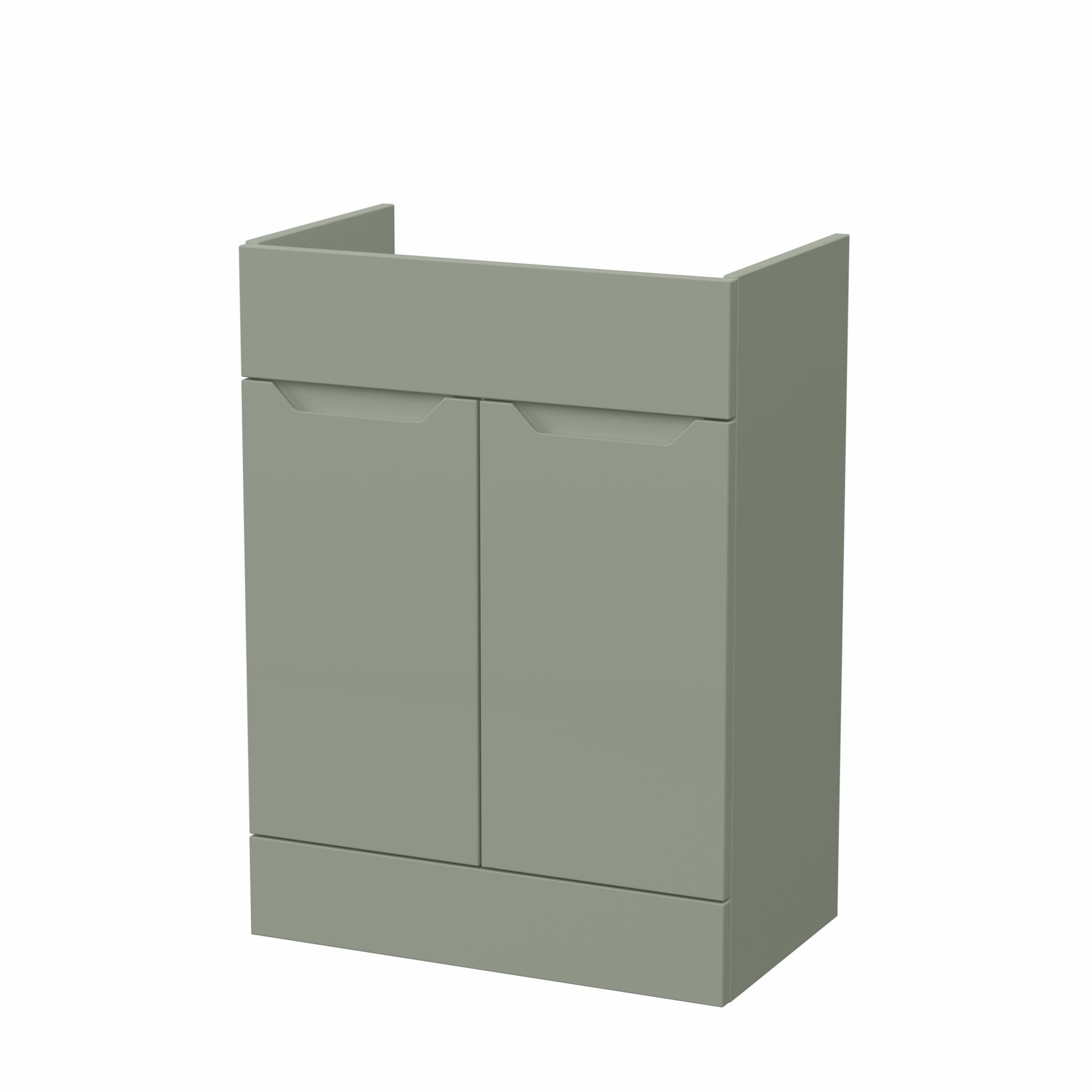 Nuie Lux Loave 600mm 2 Door Standard Floorstanding Unit – Fern Green