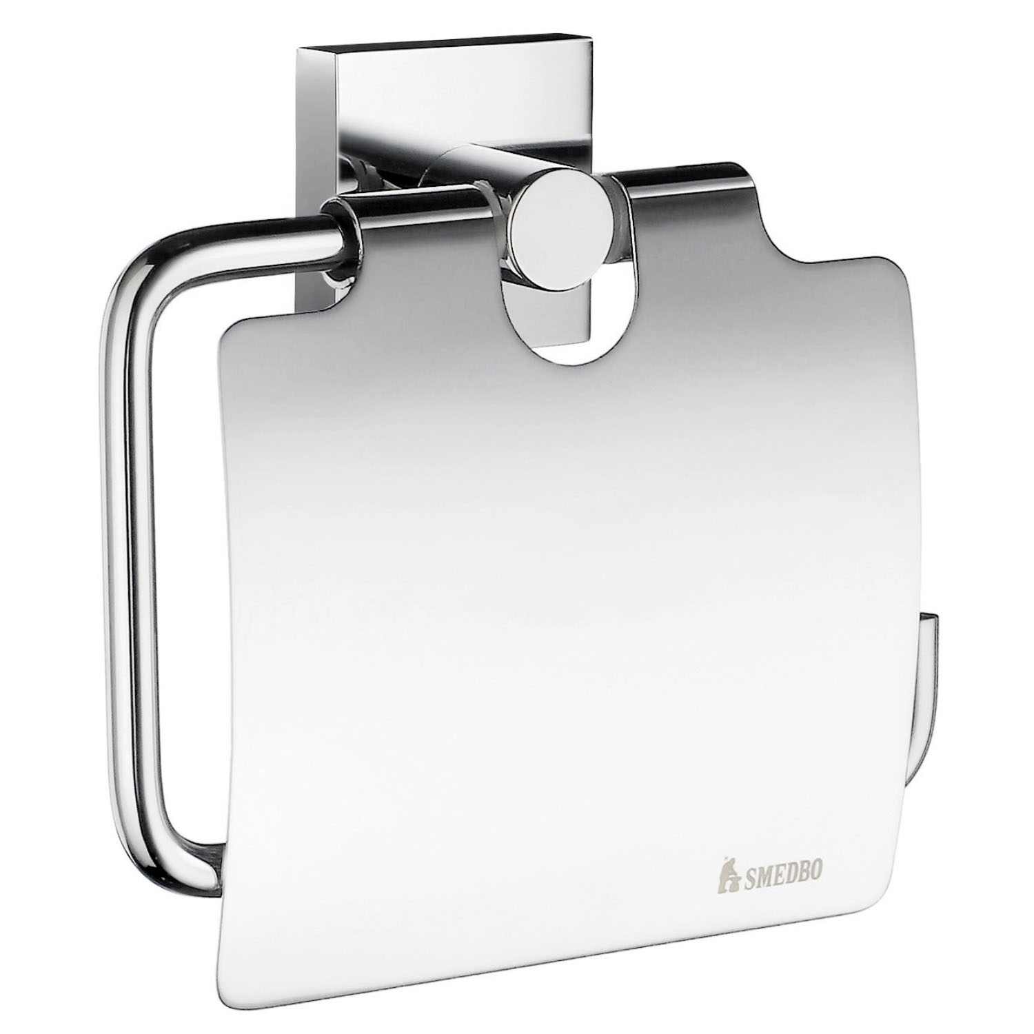 Smedbo House Toilet Roll Holder with Lid – Polished Chrome