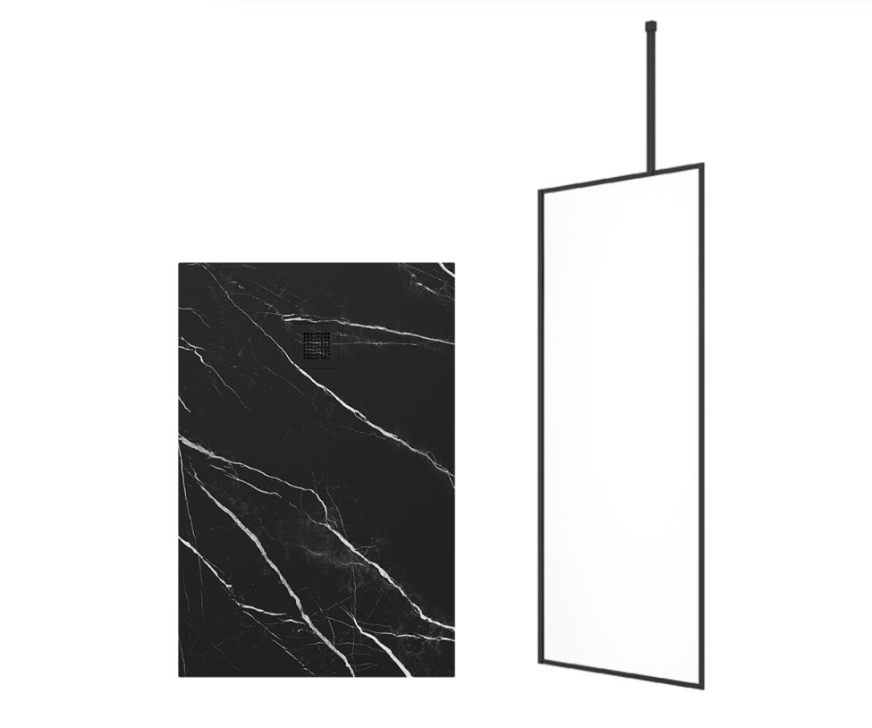 Sonas Black Marble Effect Slate Tray Pack
