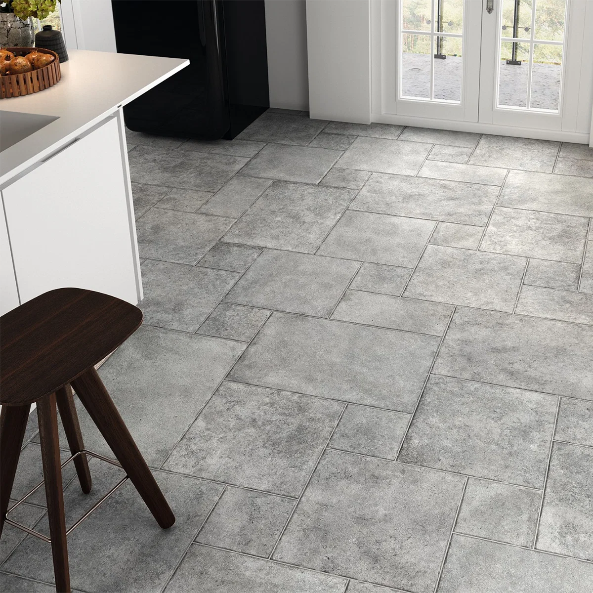 Modular Borgogna Grey Tile (Mixed Sizes)