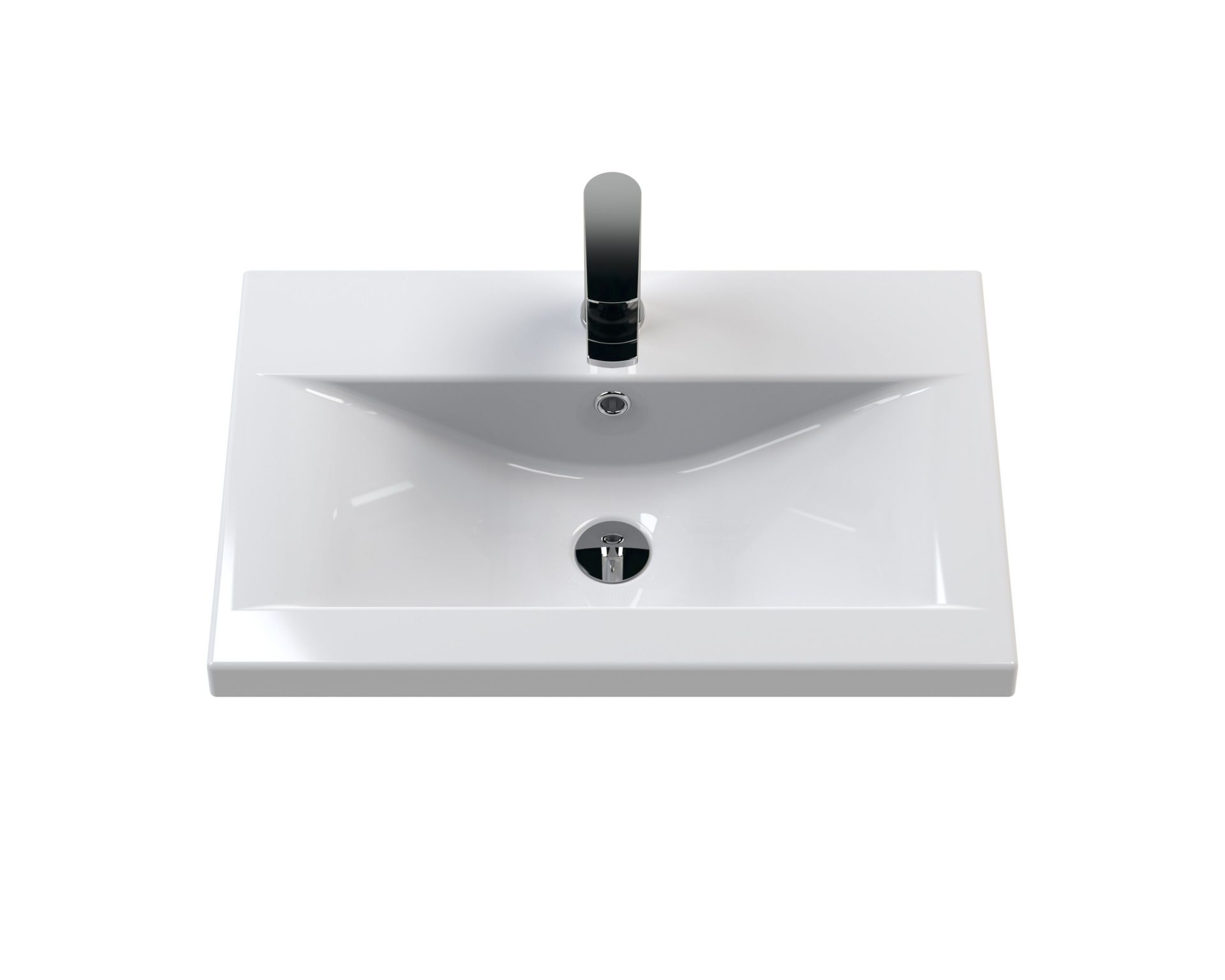 Nuie Havana 600mm 2 Drawer Wall Hung Unit & Mid Edge Basin – Graphite Grey