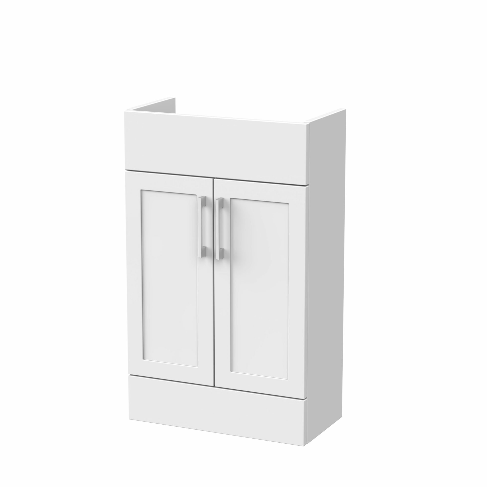 Nuie Lux Fable 500mm 2 Door Slim Floorstanding Unit – Matt White