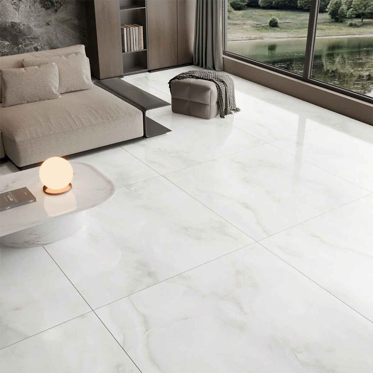 Onyx White Polished Tile 120X120