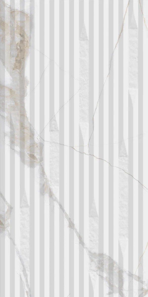Pamena Matt White Decor Tile 40X80