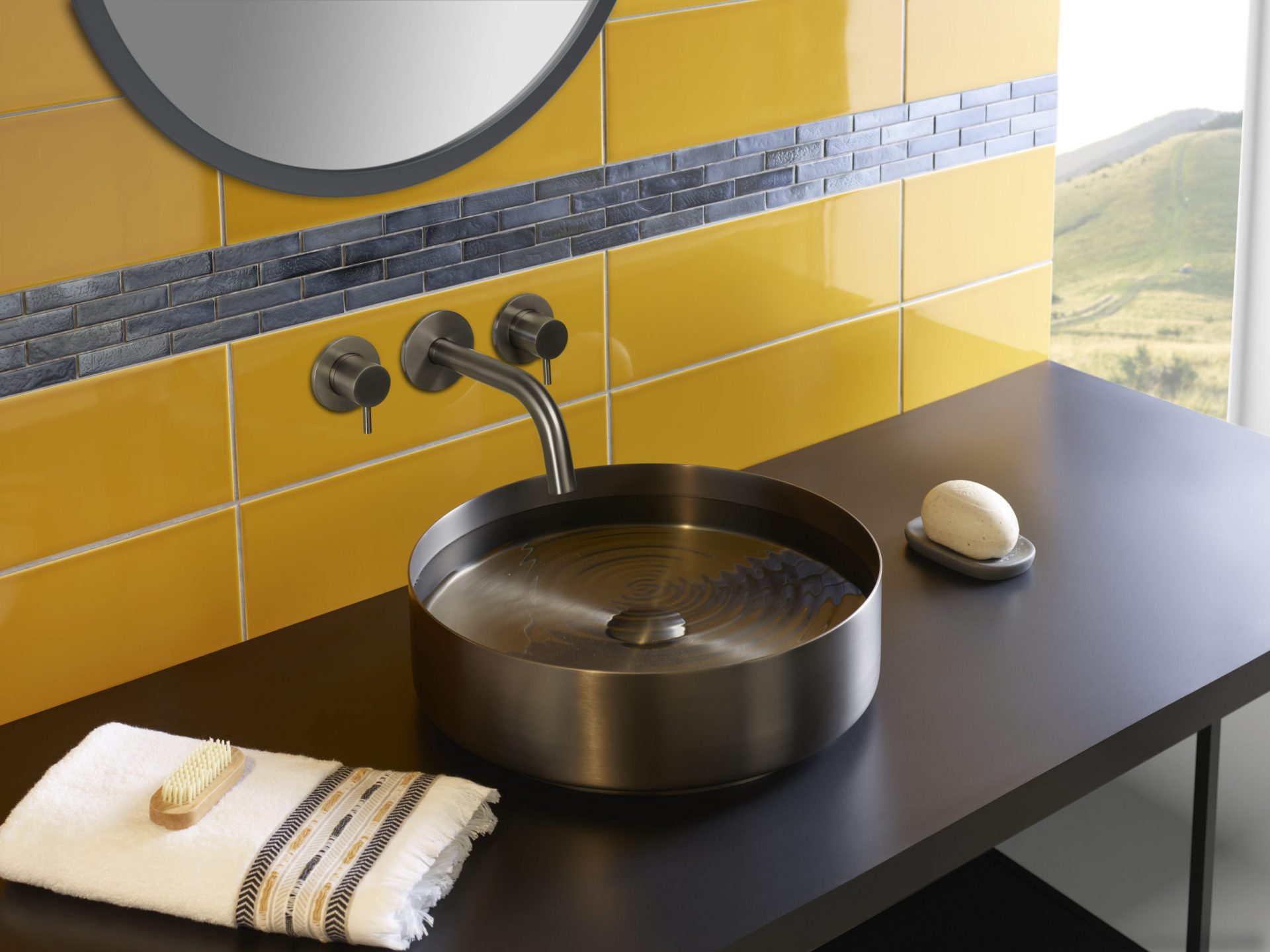 VOS Grade 316 Stainless Steel Counter Top Basin Brushed Black Get My Taps