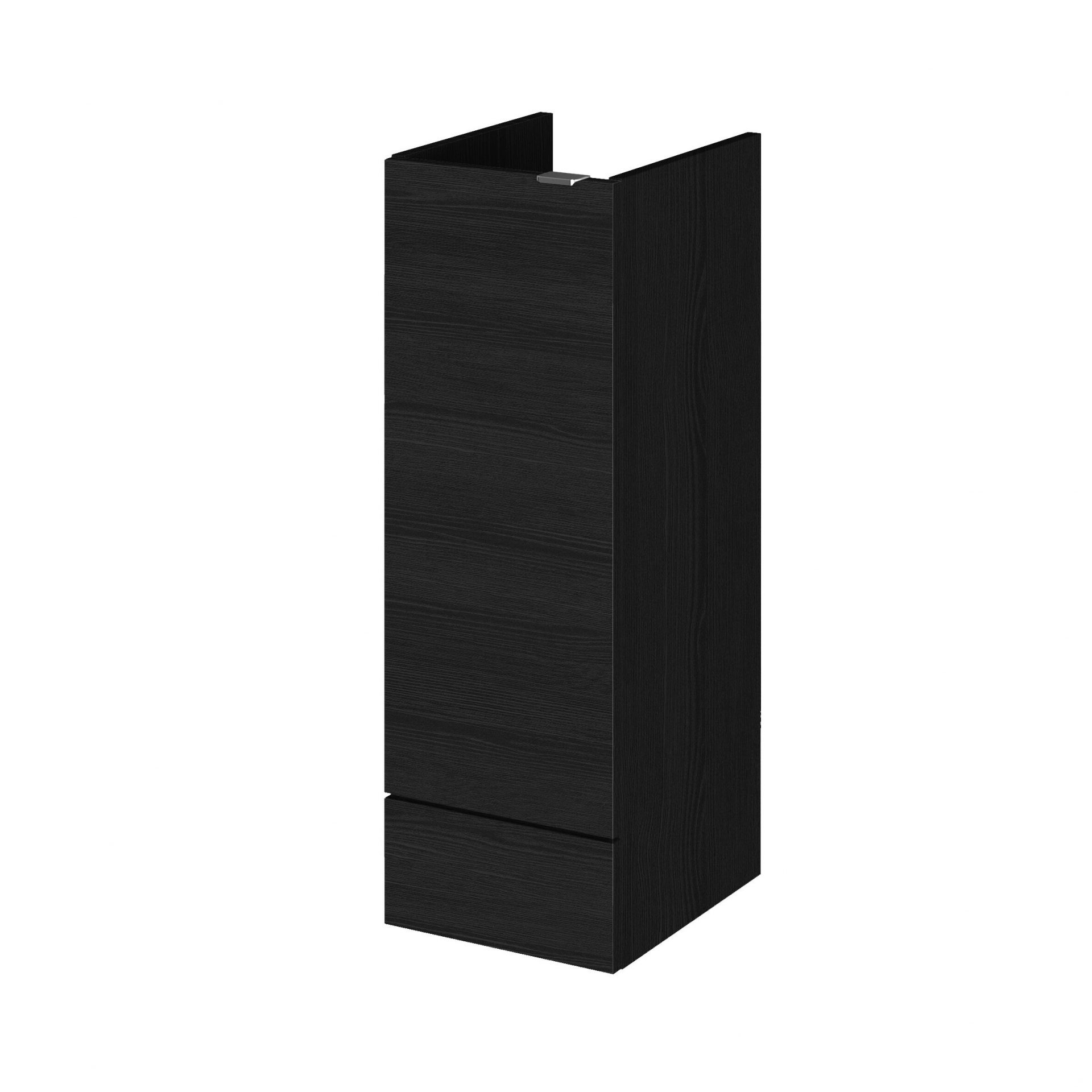 Hudson Reed Fusion Full Depth 300mm 1 Door Floor Standing Base Unit – Charcoal Black