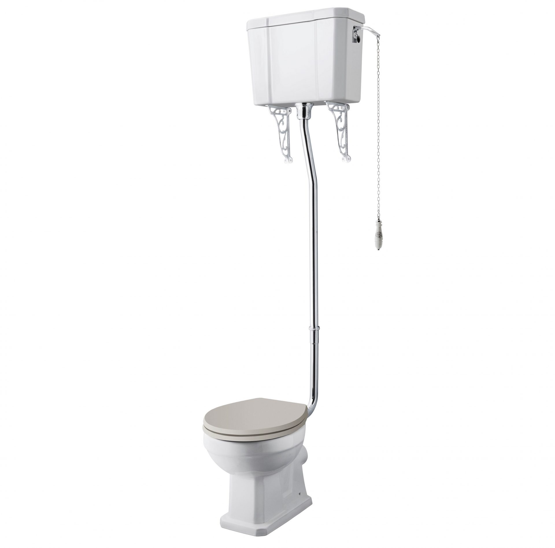 Old London Richmond Comfort Height High Level Toilet with Cistern & Flush Pipe