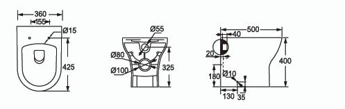 Eastbrook Westmere Back To Wall Pan & Soft Close Seat