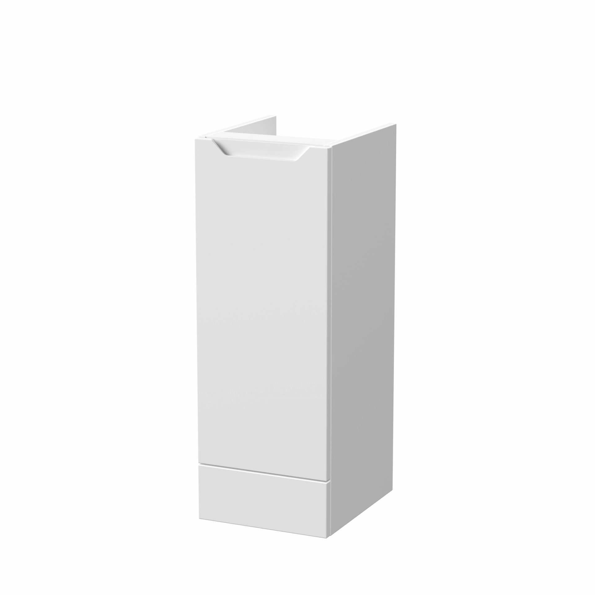 Nuie Lux Loave 300mm 1 Door Standard Floorstanding Base Unit – Matt White