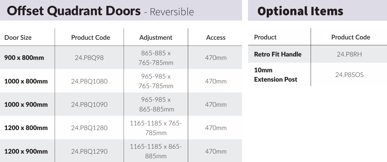 Kudos Pinnacle8 Offset Quadrant Shower Enclosure – Chrome