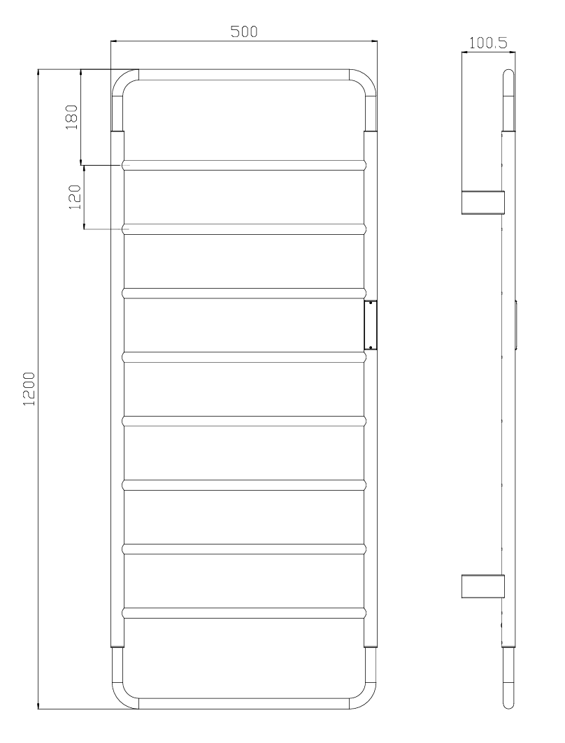 Scudo Aura Vertical Electric Towel Rail – Chrome