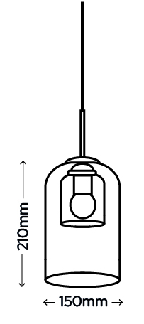 Sycamore Danube E27 Pendant Light