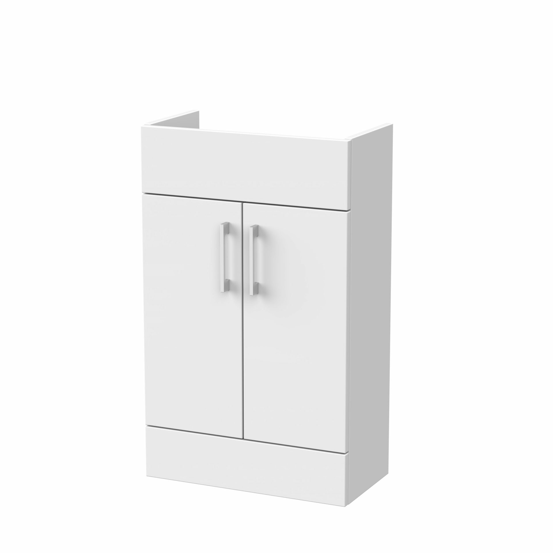 Nuie Lux Krest 500mm 2 Door Slim Floorstanding Unit – Matt White