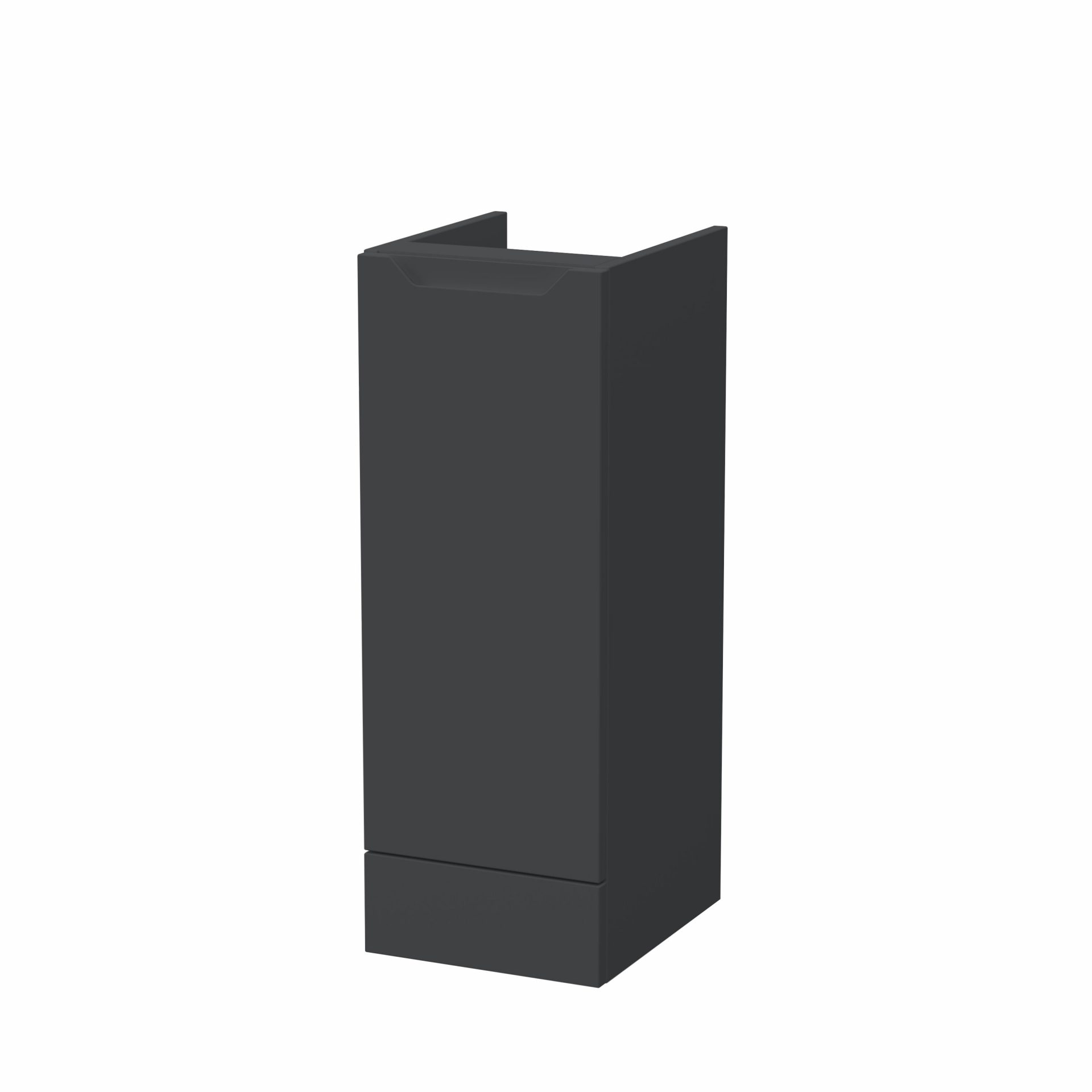 Nuie Lux Loave 300mm 1 Door Standard Floorstanding Base Unit – Soft Black