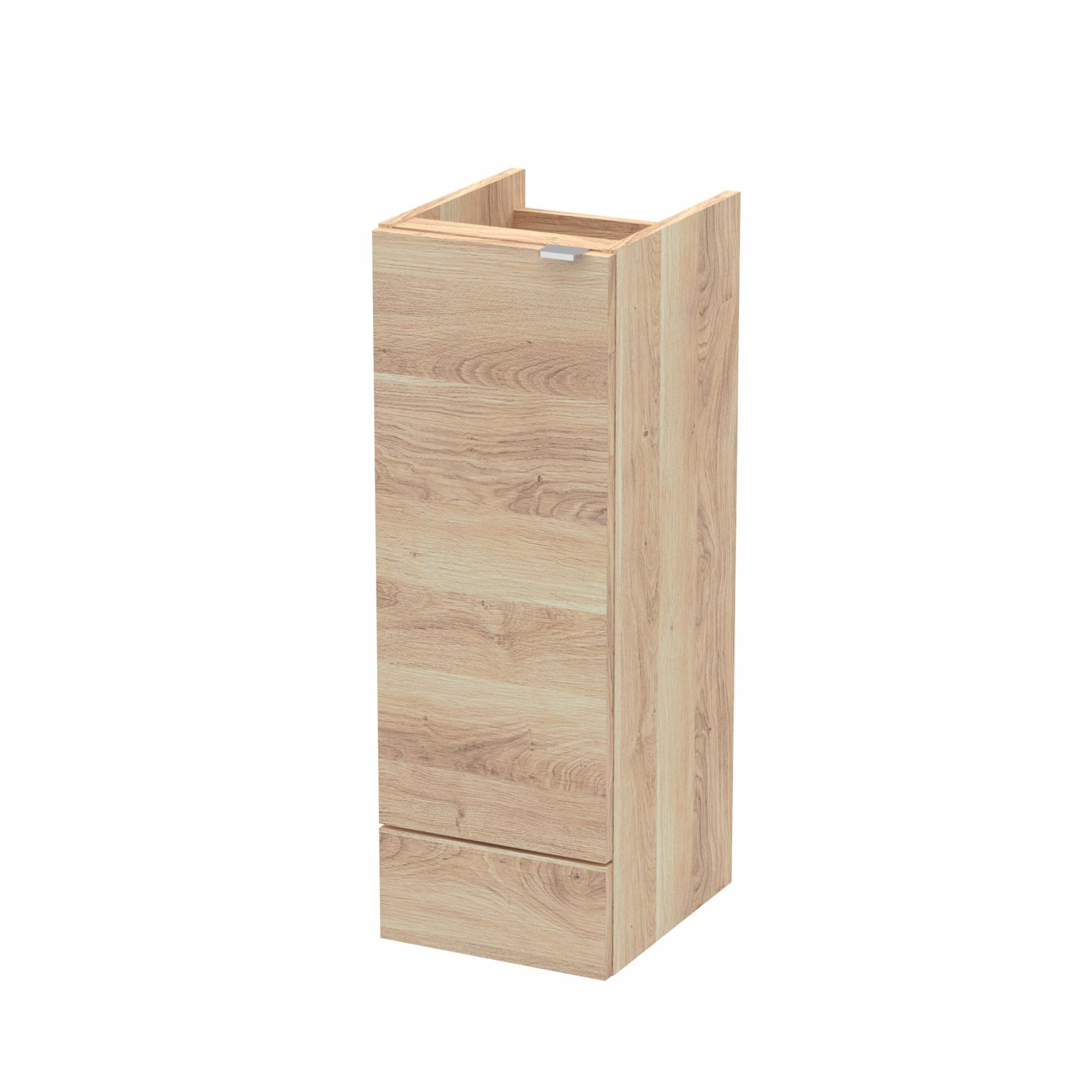 Hudson Reed Fusion Full Depth 300mm 1 Door Floor Standing Base Unit – Bleached Oak