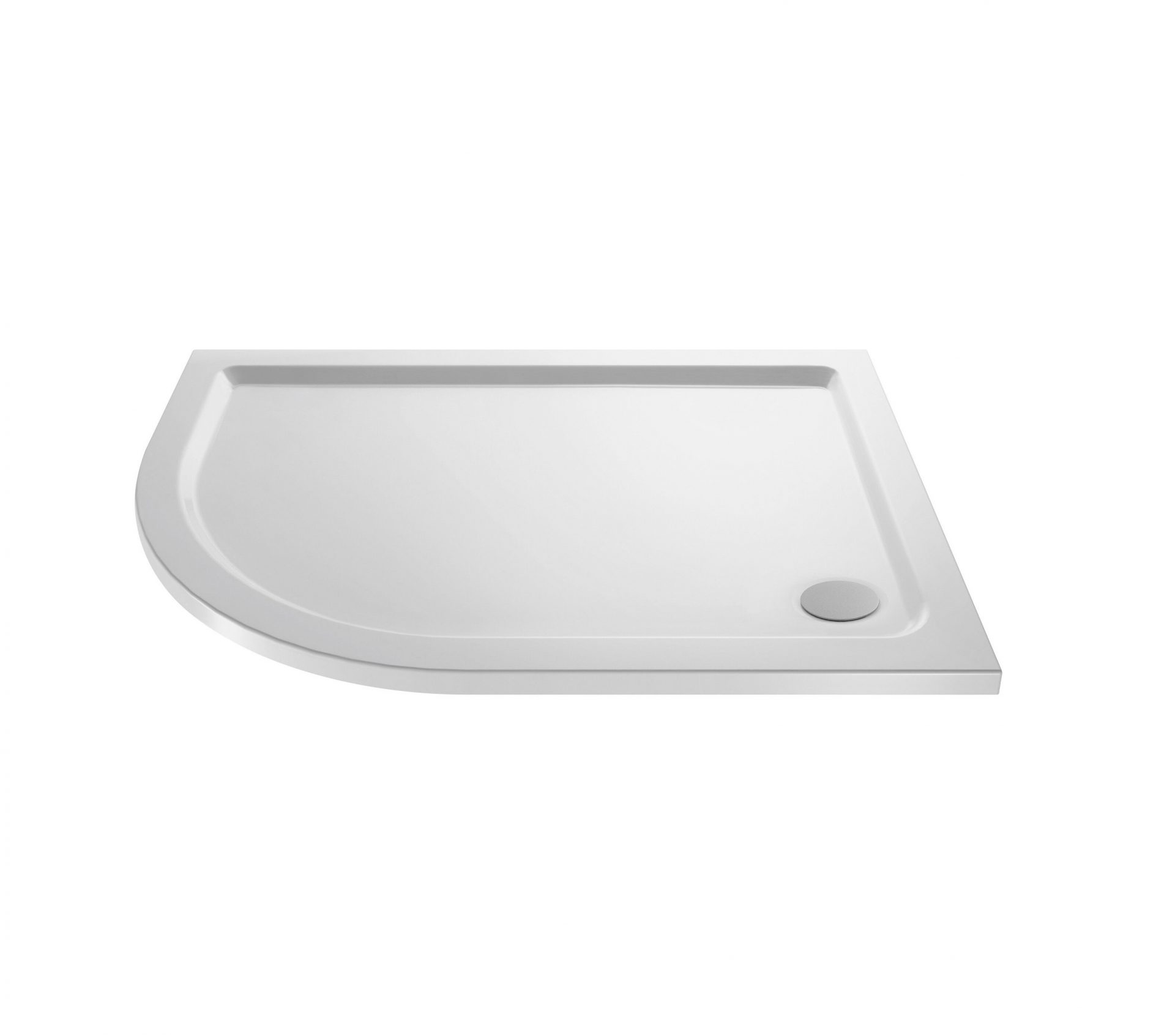 Nuie 40mm Slimline Offset Quadrant Shower Tray – Gloss White