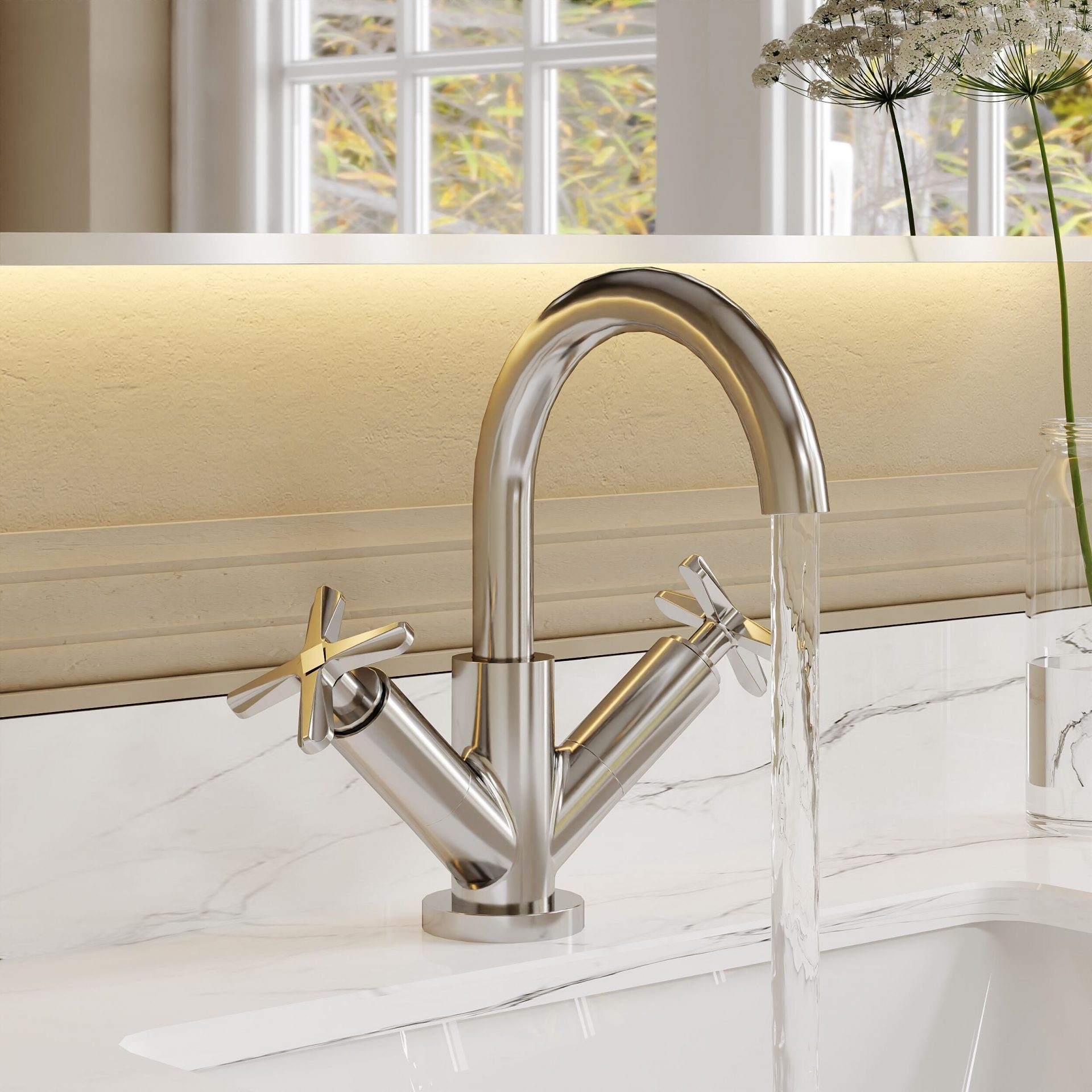Nuie Aztec Mono Basin Mixer & Waste – Chrome