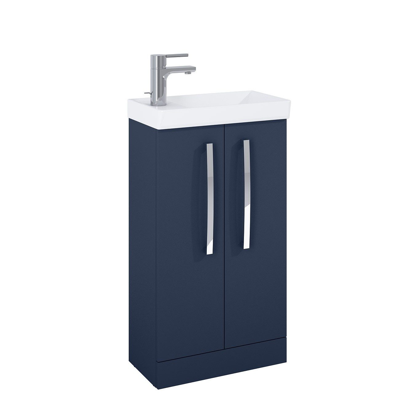 Aqua Aquatrend 455mm 2 Door Floorstanding Unit & Basin – Matt Navy