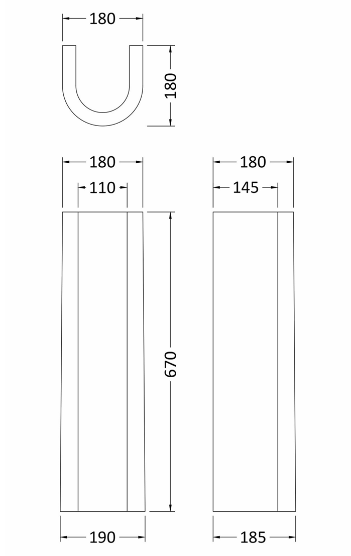 1700 x 700mm Round Single Ended Bath, Pan & Cistern, Basin & Pedestal