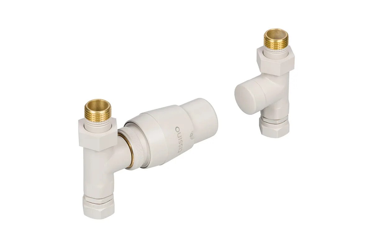 Tissino Straight Valves including Thermostatic Head – Soft Taupe
