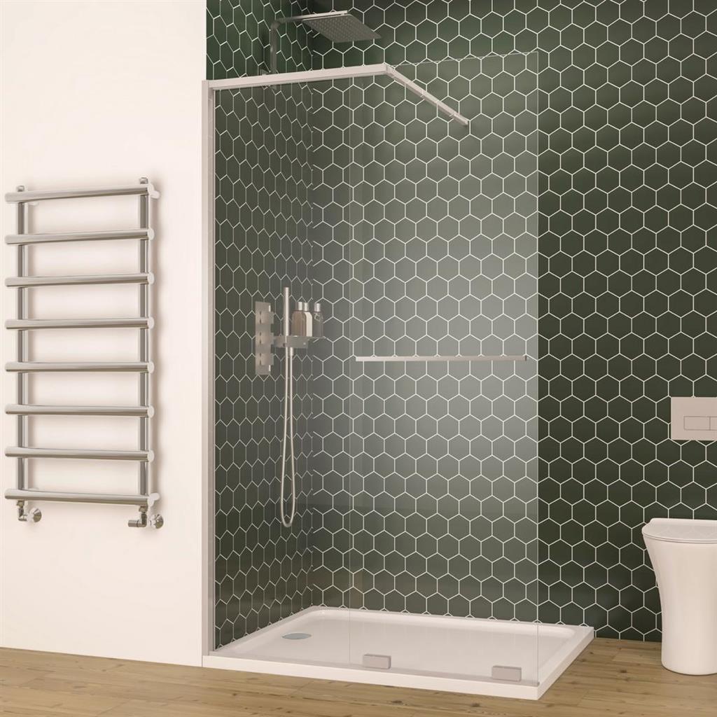 Eastbrook Corniche 2000 8mm Soft Close Walk-In Sliding Shower Door – Chrome