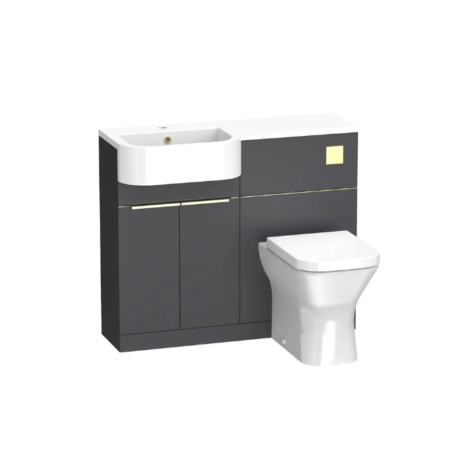 Tavistock Match 1000mm Unit & Basin – Matt Storm Grey